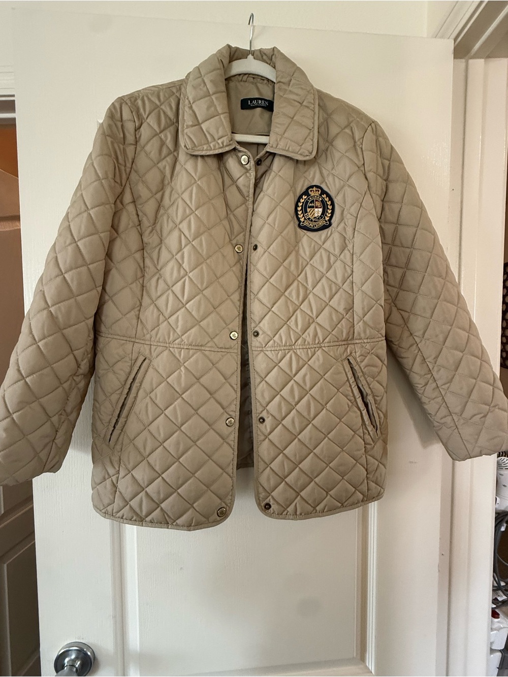Ralph Lauren Quilted Jacket in Light Beige